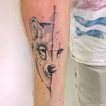 Фото пример рисунка тату с волком 16.12.2021 №0652 - Wolf tattoo - tatufoto.com