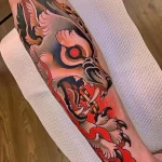 Фото пример рисунка тату с волком 16.12.2021 №0660 - Wolf tattoo - tatufoto.com