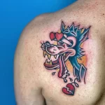 Фото пример рисунка тату с волком 16.12.2021 №0666 - Wolf tattoo - tatufoto.com