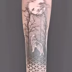 Фото пример рисунка тату с волком 16.12.2021 №0669 - Wolf tattoo - tatufoto.com