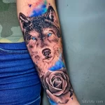 Фото пример рисунка тату с волком 16.12.2021 №0673 - Wolf tattoo - tatufoto.com