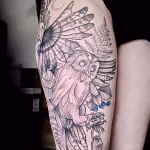 Фото пример рисунка тату сова 13,12,2021 - №008 - Owl Tattoo - tatufoto.com