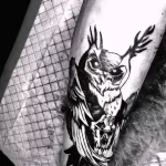 Фото пример рисунка тату сова 13,12,2021 - №011 - Owl Tattoo - tatufoto.com