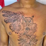 Фото пример рисунка тату сова 13,12,2021 - №013 - Owl Tattoo - tatufoto.com