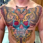 Фото пример рисунка тату сова 13,12,2021 - №018 - Owl Tattoo - tatufoto.com