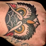 Фото пример рисунка тату сова 13,12,2021 - №019 - Owl Tattoo - tatufoto.com