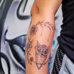 Фото пример рисунка тату сова 13,12,2021 - №025 - Owl Tattoo - tatufoto.com