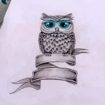 Фото пример рисунка тату сова 13,12,2021 - №040 - Owl Tattoo - tatufoto.com