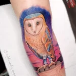 Фото пример рисунка тату сова 13,12,2021 - №042 - Owl Tattoo - tatufoto.com