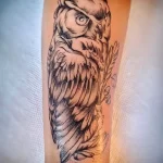 Фото пример рисунка тату сова 13,12,2021 - №053 - Owl Tattoo - tatufoto.com