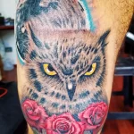 Фото пример рисунка тату сова 13,12,2021 - №054 - Owl Tattoo - tatufoto.com