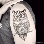 Фото пример рисунка тату сова 13,12,2021 - №059 - Owl Tattoo - tatufoto.com