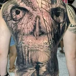 Фото пример рисунка тату сова 13,12,2021 - №066 - Owl Tattoo - tatufoto.com