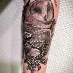 Фото пример рисунка тату сова 13,12,2021 - №071 - Owl Tattoo - tatufoto.com