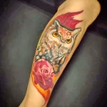 Фото пример рисунка тату сова 13,12,2021 - №074 - Owl Tattoo - tatufoto.com