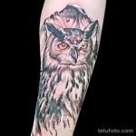 Фото пример рисунка тату сова 13,12,2021 - №075 - Owl Tattoo - tatufoto.com