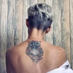 Фото пример рисунка тату сова 13,12,2021 - №079 - Owl Tattoo - tatufoto.com