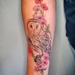 Фото пример рисунка тату сова 13,12,2021 - №080 - Owl Tattoo - tatufoto.com
