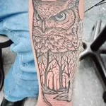 Фото пример рисунка тату сова 13,12,2021 - №082 - Owl Tattoo - tatufoto.com