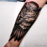 Фото пример рисунка тату сова 13,12,2021 - №085 - Owl Tattoo - tatufoto.com