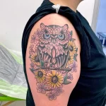 Фото пример рисунка тату сова 13,12,2021 - №089 - Owl Tattoo - tatufoto.com