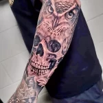 Фото пример рисунка тату сова 13,12,2021 - №112 - Owl Tattoo - tatufoto.com