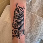 Фото пример рисунка тату сова 13,12,2021 - №114 - Owl Tattoo - tatufoto.com