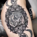 Фото пример рисунка тату сова 13,12,2021 - №121 - Owl Tattoo - tatufoto.com