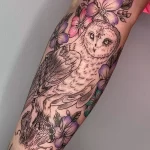 Фото пример рисунка тату сова 13,12,2021 - №122 - Owl Tattoo - tatufoto.com