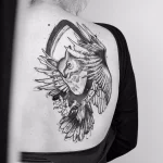 Фото пример рисунка тату сова 13,12,2021 - №123 - Owl Tattoo - tatufoto.com