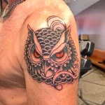 Фото пример рисунка тату сова 13,12,2021 - №135 - Owl Tattoo - tatufoto.com