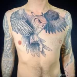 Фото пример рисунка тату сова 13,12,2021 - №143 - Owl Tattoo - tatufoto.com