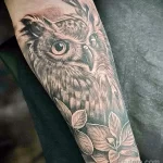 Фото пример рисунка тату сова 13,12,2021 - №145 - Owl Tattoo - tatufoto.com