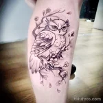 Фото пример рисунка тату сова 13,12,2021 - №146 - Owl Tattoo - tatufoto.com