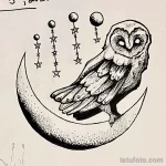 Фото пример рисунка тату сова 13,12,2021 - №151 - Owl Tattoo - tatufoto.com