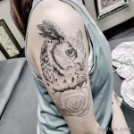 Фото пример рисунка тату сова 13,12,2021 - №157 - Owl Tattoo - tatufoto.com