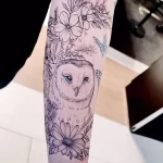 Фото пример рисунка тату сова 13,12,2021 - №163 - Owl Tattoo - tatufoto.com