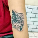 Фото пример рисунка тату сова 13,12,2021 - №164 - Owl Tattoo - tatufoto.com