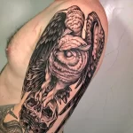 Фото пример рисунка тату сова 13,12,2021 - №168 - Owl Tattoo - tatufoto.com