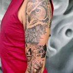 Фото пример рисунка тату сова 13,12,2021 - №169 - Owl Tattoo - tatufoto.com