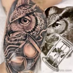 Фото пример рисунка тату сова 13,12,2021 - №173 - Owl Tattoo - tatufoto.com