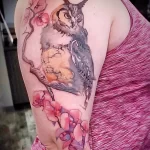Фото пример рисунка тату сова 13,12,2021 - №175 - Owl Tattoo - tatufoto.com