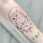 Фото пример рисунка тату сова 13,12,2021 - №177 - Owl Tattoo - tatufoto.com