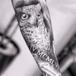 Фото пример рисунка тату сова 13,12,2021 - №203 - Owl Tattoo - tatufoto.com