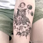 Фото пример рисунка тату сова 13,12,2021 - №210 - Owl Tattoo - tatufoto.com