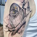 Фото пример рисунка тату сова 13,12,2021 - №222 - Owl Tattoo - tatufoto.com