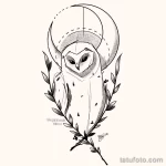 Фото пример рисунка тату сова 13,12,2021 - №227 - Owl Tattoo - tatufoto.com