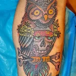 Фото пример рисунка тату сова 13,12,2021 - №228 - Owl Tattoo - tatufoto.com