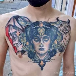Фото пример рисунка тату сова 13,12,2021 - №229 - Owl Tattoo - tatufoto.com