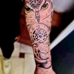 Фото пример рисунка тату сова 13,12,2021 - №246 - Owl Tattoo - tatufoto.com